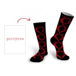 Personal Customized Avatar Printed Socks for Men Women Fashion Funny Cotton Long Socks for Children DIY Design Compression Socks
