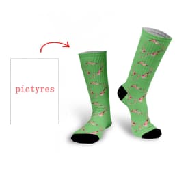 Personal Customized Avatar Printed Socks for Men Women Fashion Funny Cotton Long Socks for Children DIY Design Compression Socks