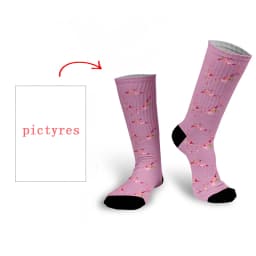 Personal Customized Avatar Printed Socks for Men Women Fashion Funny Cotton Long Socks for Children DIY Design Compression Socks