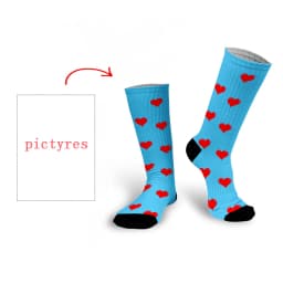 Personal Customized Avatar Printed Socks for Men Women Fashion Funny Cotton Long Socks for Children DIY Design Compression Socks