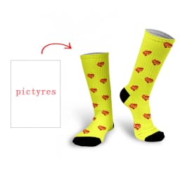 Personal Customized Avatar Printed Socks for Men Women Fashion Funny Cotton Long Socks for Children DIY Design Compression Socks