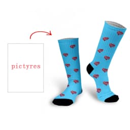 Personal Customized Avatar Printed Socks for Men Women Fashion Funny Cotton Long Socks for Children DIY Design Compression Socks