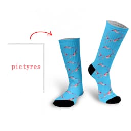 Personal Customized Avatar Printed Socks for Men Women Fashion Funny Cotton Long Socks for Children DIY Design Compression Socks