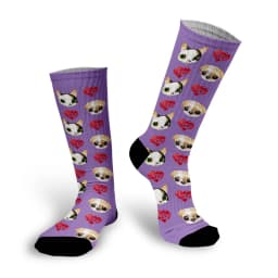 Personal Customized Avatar Printed Socks for Men Women Fashion Funny Cotton Long Socks for Children DIY Design Compression Socks