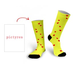 Personal Customized Avatar Printed Socks for Men Women Fashion Funny Cotton Long Socks for Children DIY Design Compression Socks