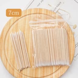 Disposable Ultra-small Cotton Swab 100pcs Lint Free Micro Brushes Wood Cotton Buds Swabs Eyelash Extension Glue Removing Tools