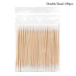 Disposable Ultra-small Cotton Swab 100pcs Lint Free Micro Brushes Wood Cotton Buds Swabs Eyelash Extension Glue Removing Tools