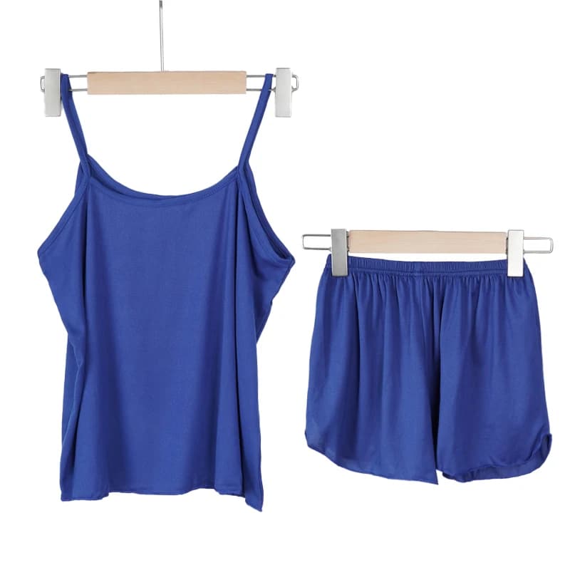 Summer Pajamas Set for Women Sexy Home Clothes SleepwearTank Top Suits with Shorts Cute Underwear Soft Nightwear Sleeveless