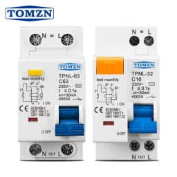 TPNL DPNL 230V 1P+N Residual current Circuit breaker with over and short current Leakage protection RCBO MCB