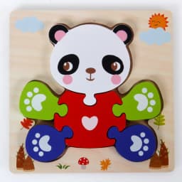 Baby Wooden Montessori Puzzle Child Game Wooden Puzzle 3D Cartoon Animal Puzzle Babies Toys Puzzles For Kids 1 2 3 Year Old