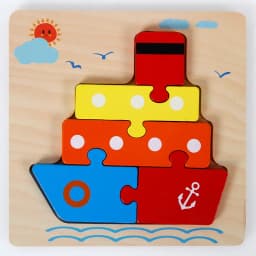 Baby Wooden Montessori Puzzle Child Game Wooden Puzzle 3D Cartoon Animal Puzzle Babies Toys Puzzles For Kids 1 2 3 Year Old