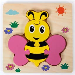 Baby Wooden Montessori Puzzle Child Game Wooden Puzzle 3D Cartoon Animal Puzzle Babies Toys Puzzles For Kids 1 2 3 Year Old