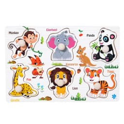 Baby Wooden Montessori Puzzle Child Game Wooden Puzzle 3D Cartoon Animal Puzzle Babies Toys Puzzles For Kids 1 2 3 Year Old