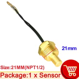 12V/24V Water Temperature Sensor Temp Sender 50K Head Plug 10MM 12MM 14MM 16MM For Car Truck Gauge Electric Meter NPT 3/8 1/8