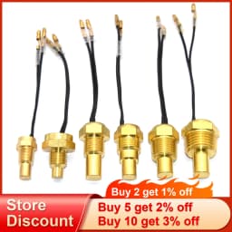 12V/24V Water Temperature Sensor Temp Sender 50K Head Plug 10MM 12MM 14MM 16MM For Car Truck Gauge Electric Meter NPT 3/8 1/8