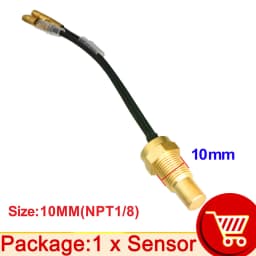 12V/24V Water Temperature Sensor Temp Sender 50K Head Plug 10MM 12MM 14MM 16MM For Car Truck Gauge Electric Meter NPT 3/8 1/8