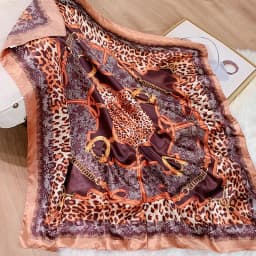 2022 Design brand foulard Neckerchief Shawl Wraps Print Silk Satin Scarf square Women Muslim Hijab Elegant Headband Bandana