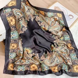 2022 Design brand foulard Neckerchief Shawl Wraps Print Silk Satin Scarf square Women Muslim Hijab Elegant Headband Bandana