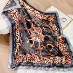 2022 Design brand foulard Neckerchief Shawl Wraps Print Silk Satin Scarf square Women Muslim Hijab Elegant Headband Bandana