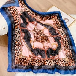 2022 Design brand foulard Neckerchief Shawl Wraps Print Silk Satin Scarf square Women Muslim Hijab Elegant Headband Bandana