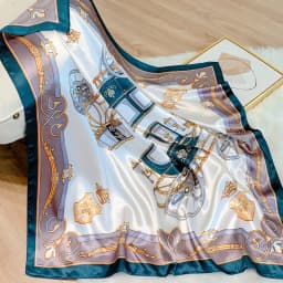 2022 Design brand foulard Neckerchief Shawl Wraps Print Silk Satin Scarf square Women Muslim Hijab Elegant Headband Bandana