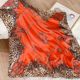 2022 Design brand foulard Neckerchief Shawl Wraps Print Silk Satin Scarf square Women Muslim Hijab Elegant Headband Bandana