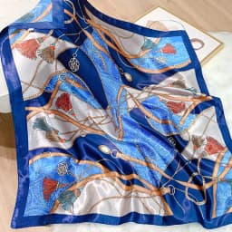 2022 Design brand foulard Neckerchief Shawl Wraps Print Silk Satin Scarf square Women Muslim Hijab Elegant Headband Bandana