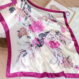 2022 Design brand foulard Neckerchief Shawl Wraps Print Silk Satin Scarf square Women Muslim Hijab Elegant Headband Bandana