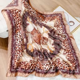 2022 Design brand foulard Neckerchief Shawl Wraps Print Silk Satin Scarf square Women Muslim Hijab Elegant Headband Bandana