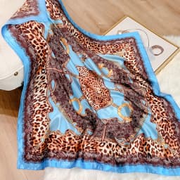 2022 Design brand foulard Neckerchief Shawl Wraps Print Silk Satin Scarf square Women Muslim Hijab Elegant Headband Bandana