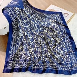 2022 Design brand foulard Neckerchief Shawl Wraps Print Silk Satin Scarf square Women Muslim Hijab Elegant Headband Bandana