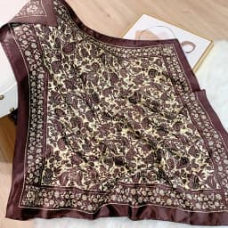 2022 Design brand foulard Neckerchief Shawl Wraps Print Silk Satin Scarf square Women Muslim Hijab Elegant Headband Bandana