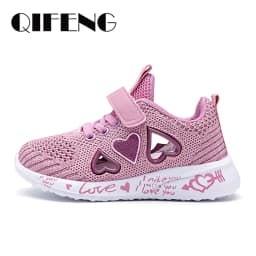 2023 Girls Casual Shoes Light Mesh Sneakers Kids Summer Children Autumn Tenis Cute Sport Cartoon Female Running Sock Footwear 8