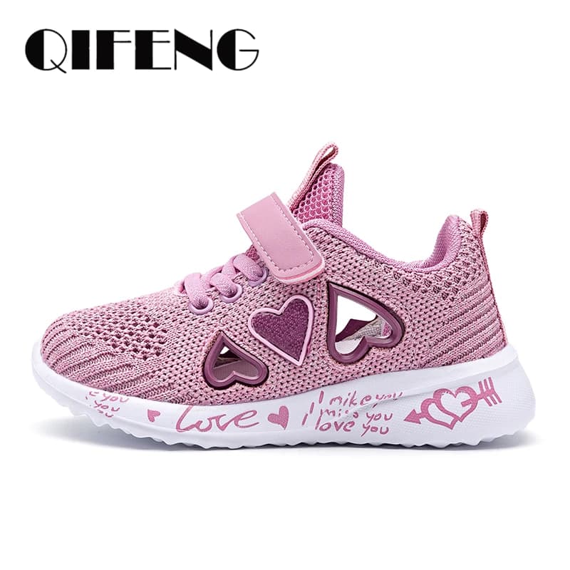 2023 Girls Casual Shoes Light Mesh Sneakers Kids Summer Children Autumn Tenis Cute Sport Cartoon Female Running Sock Footwear 8