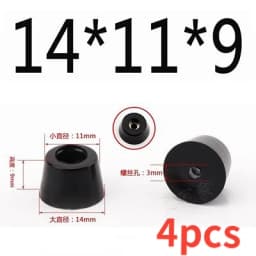4pc Black Rubber Feet Non-slip Furniture Foot Table Leg Cabinet Bottom Pad for subwoofer Speaker machinery Funiture Accessories
