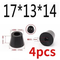 4pc Black Rubber Feet Non-slip Furniture Foot Table Leg Cabinet Bottom Pad for subwoofer Speaker machinery Funiture Accessories