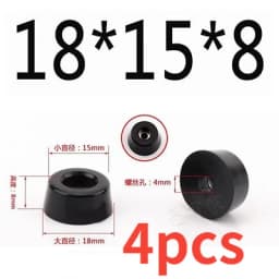4pc Black Rubber Feet Non-slip Furniture Foot Table Leg Cabinet Bottom Pad for subwoofer Speaker machinery Funiture Accessories