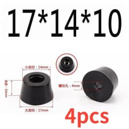 4pc Black Rubber Feet Non-slip Furniture Foot Table Leg Cabinet Bottom Pad for subwoofer Speaker machinery Funiture Accessories