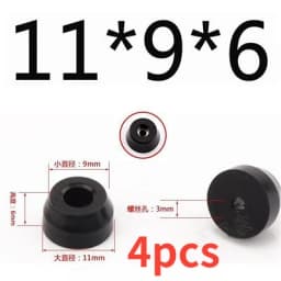 4pc Black Rubber Feet Non-slip Furniture Foot Table Leg Cabinet Bottom Pad for subwoofer Speaker machinery Funiture Accessories