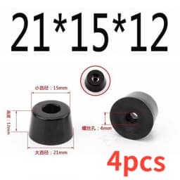 4pc Black Rubber Feet Non-slip Furniture Foot Table Leg Cabinet Bottom Pad for subwoofer Speaker machinery Funiture Accessories