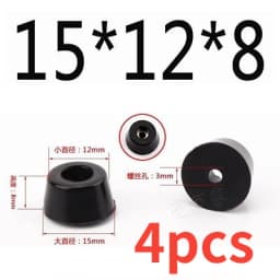 4pc Black Rubber Feet Non-slip Furniture Foot Table Leg Cabinet Bottom Pad for subwoofer Speaker machinery Funiture Accessories