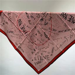 90cm Manual Hand Rolled Twill Silk Scarf Women LOVE YOU Print Curled Square Scarves Wraps Echarpe Foulards Femme Bandana Hijab