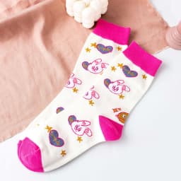 Streetwear Spring Autumn Cartoon Grid Woman Socks Cotton Kawaii and Funny Socks Women 12601