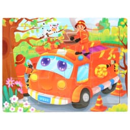 15*11cm 12pcs Wood Puzzle Kids Educational Toys Cartoon Animal/Traffic 3dD Wooden Puzzle Jigsaw Toys For Children Gifts