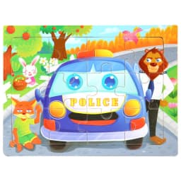 15*11cm 12pcs Wood Puzzle Kids Educational Toys Cartoon Animal/Traffic 3dD Wooden Puzzle Jigsaw Toys For Children Gifts