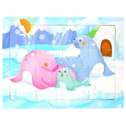 15*11cm 12pcs Wood Puzzle Kids Educational Toys Cartoon Animal/Traffic 3dD Wooden Puzzle Jigsaw Toys For Children Gifts