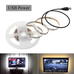 5V LED Strip Light 2835 USB Battery Power Flexible LED Tape Waterproof 60led White Warm For TV Background Lighting Night Lights