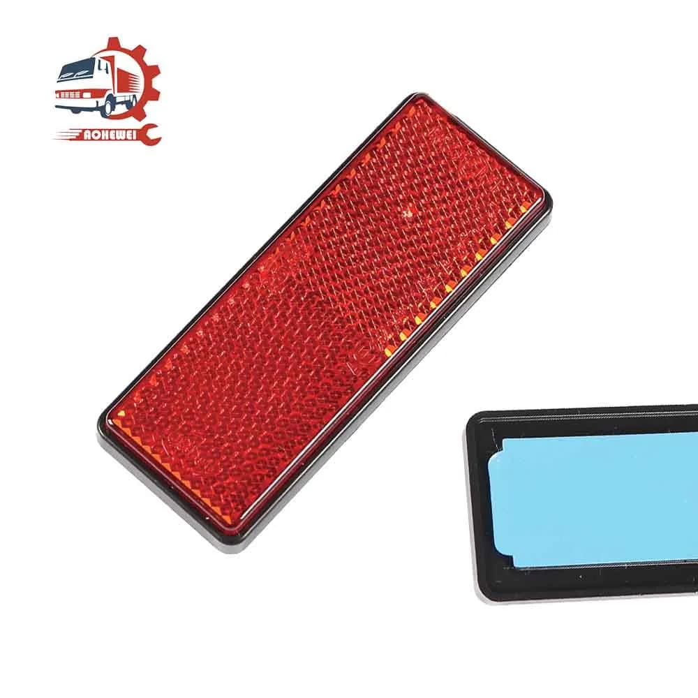AOHEWEI 1PC Self Adhesive Reflectors Rectangular Safety Mark Signal Strip Rear Position for Car Cycle Carriers Fence Gate Post