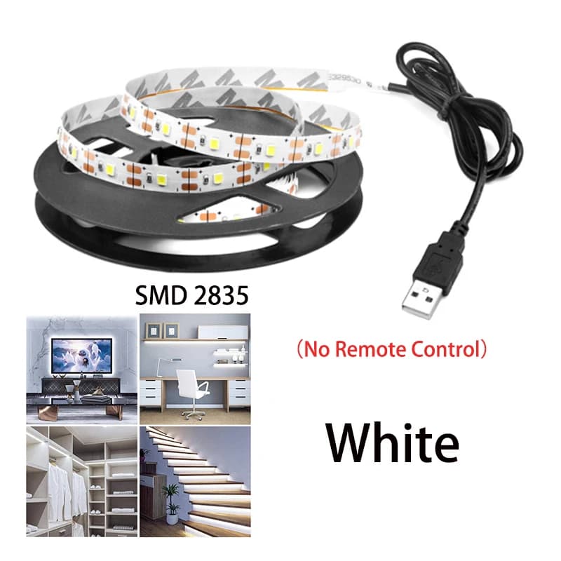 LED Strip Light 2835 5050 USB Bluetooth Flexible Lamp Tape 3key Sound Sensor RGB Ribbon 1M 2M 3M 4M DC5V Decoration TV BackLight