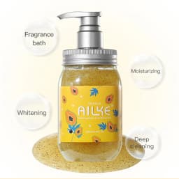AILKE Whitening Shower Gel, Brightening Skin Body Wash, Exfoliating, Oil Control, Suitable for Women Men